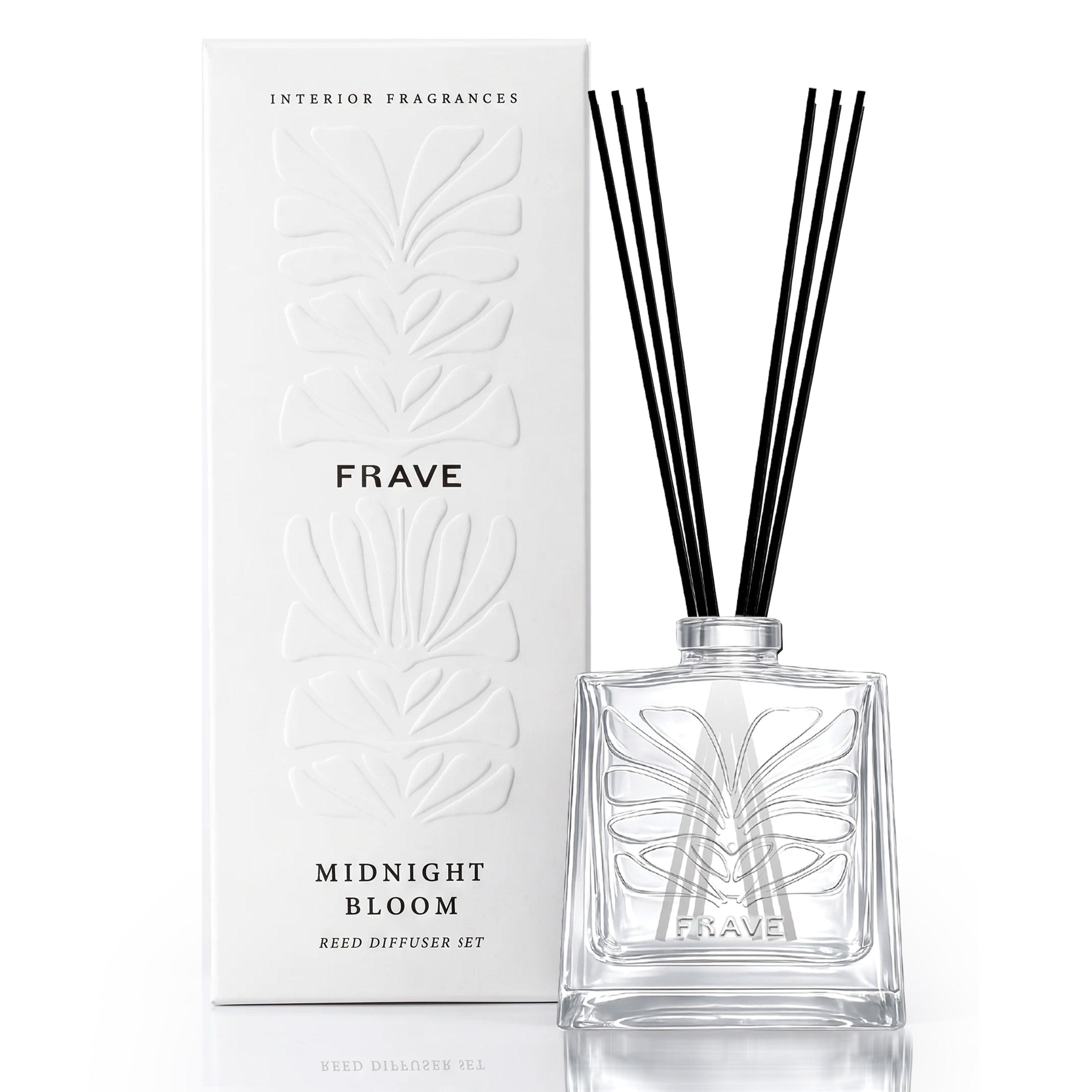 Crystal Glass Midnight Bloom Reed Diffuser