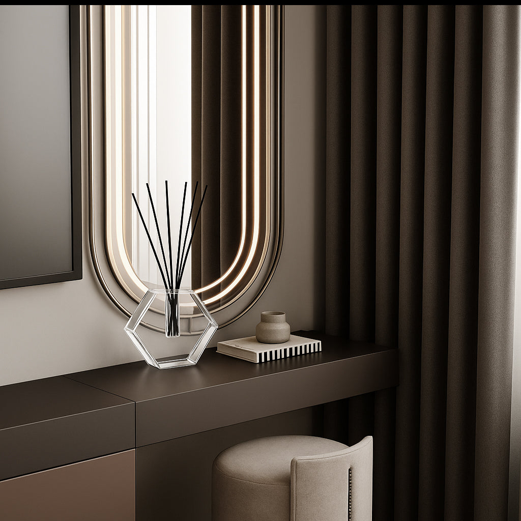 HexaLume – Crystal Reed Diffuser styled in a home setting