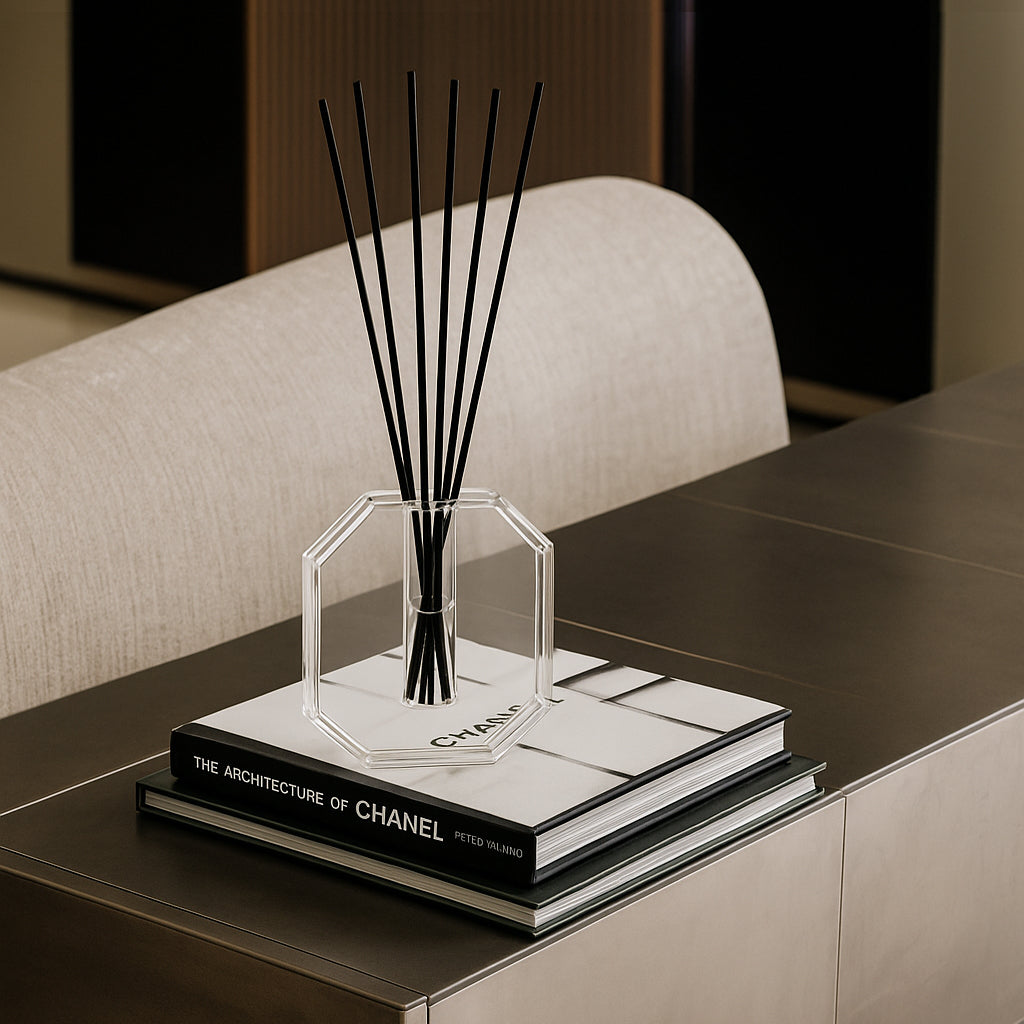 OctaLume – Crystal Reed Diffuser styled in a home setting