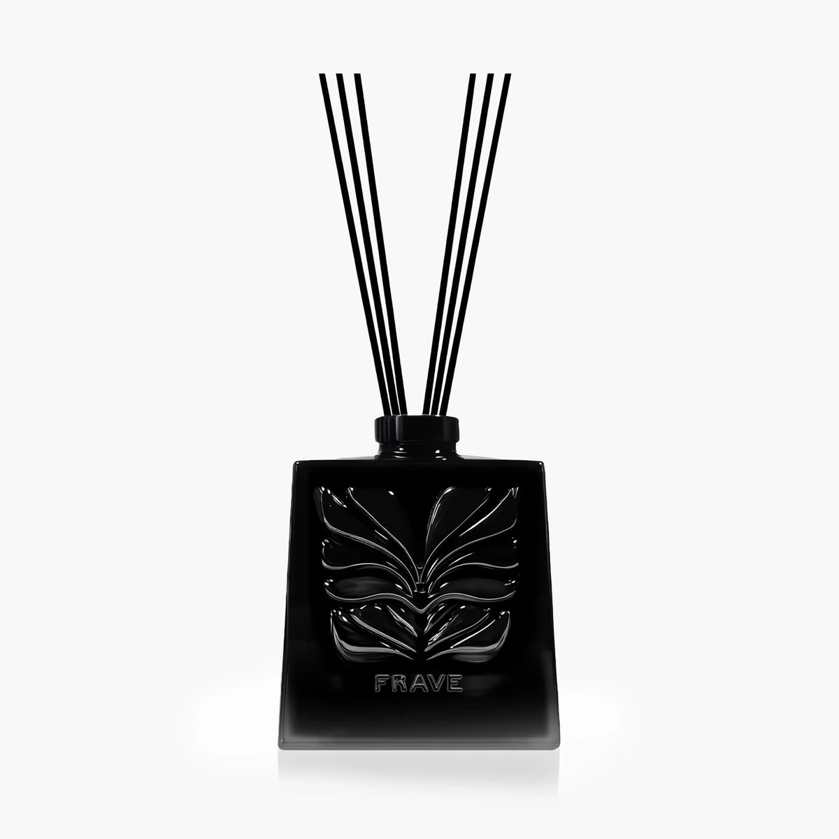 Polished Onyx Midnight Bloom reed diffuser, glossy black glass